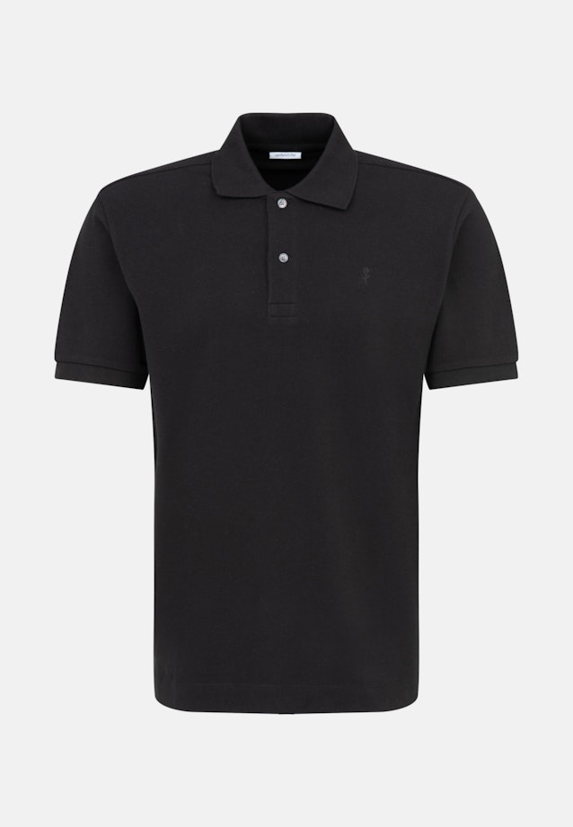 Regular Polo Uni in Black |  Seidensticker Onlineshop