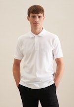 Regular Polo Uni in Blanc |  Seidensticker Onlineshop
