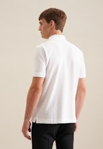 Regular Polo Uni in Blanc |  Seidensticker Onlineshop