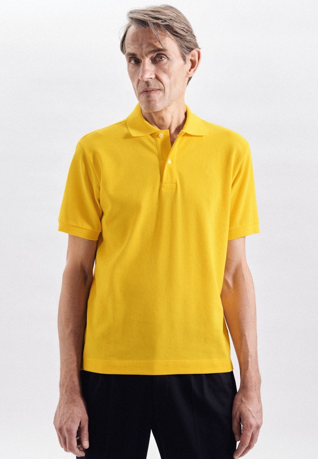 Kragen Polo-Shirt Regular in Gelb |  Seidensticker Onlineshop