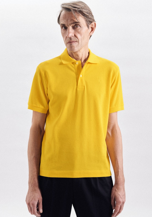 Kragen Polo-Shirt Regular in Gelb | Seidensticker Onlineshop