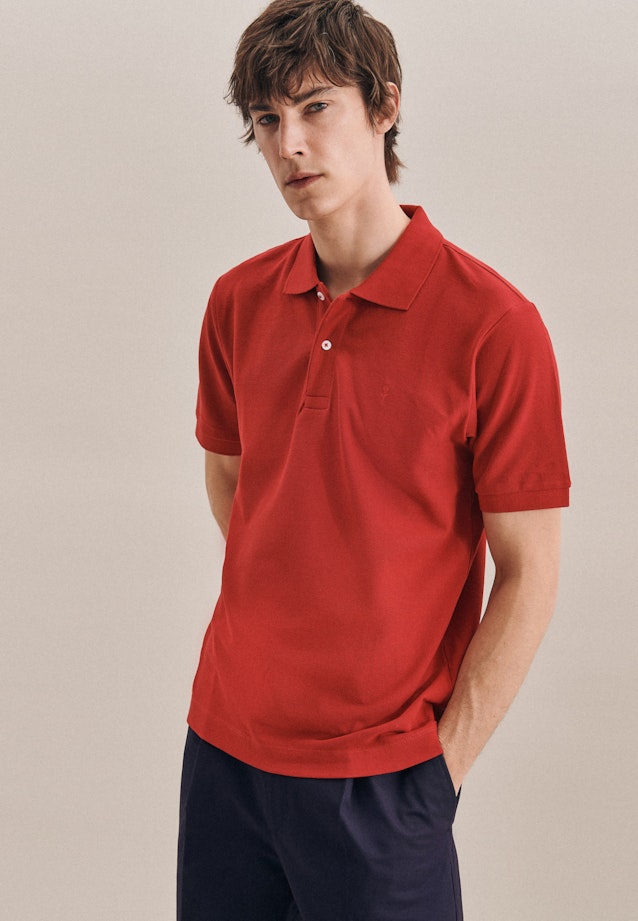 Regular Polo Uni in Rouge |  Seidensticker Onlineshop