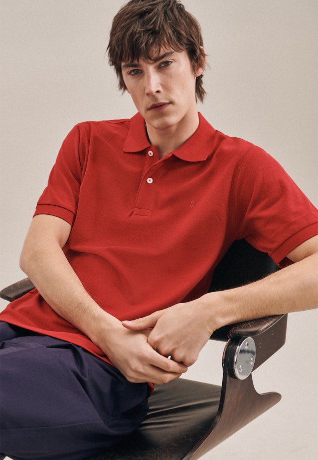 Regular Polo Uni in Rot |  Seidensticker Onlineshop
