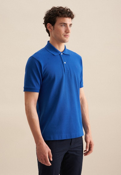 Regular Polo Uni in Mittelblau |  Seidensticker Onlineshop