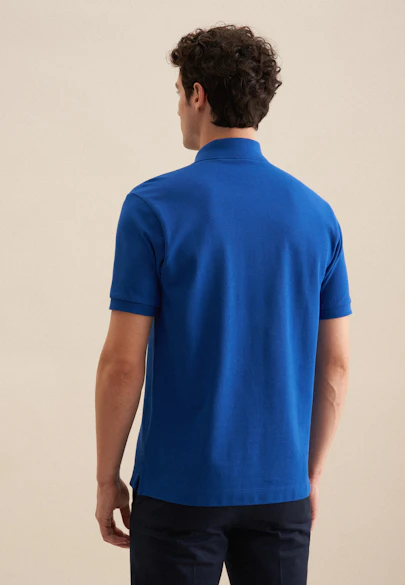 Regular Polo Uni in Mittelblau |  Seidensticker Onlineshop