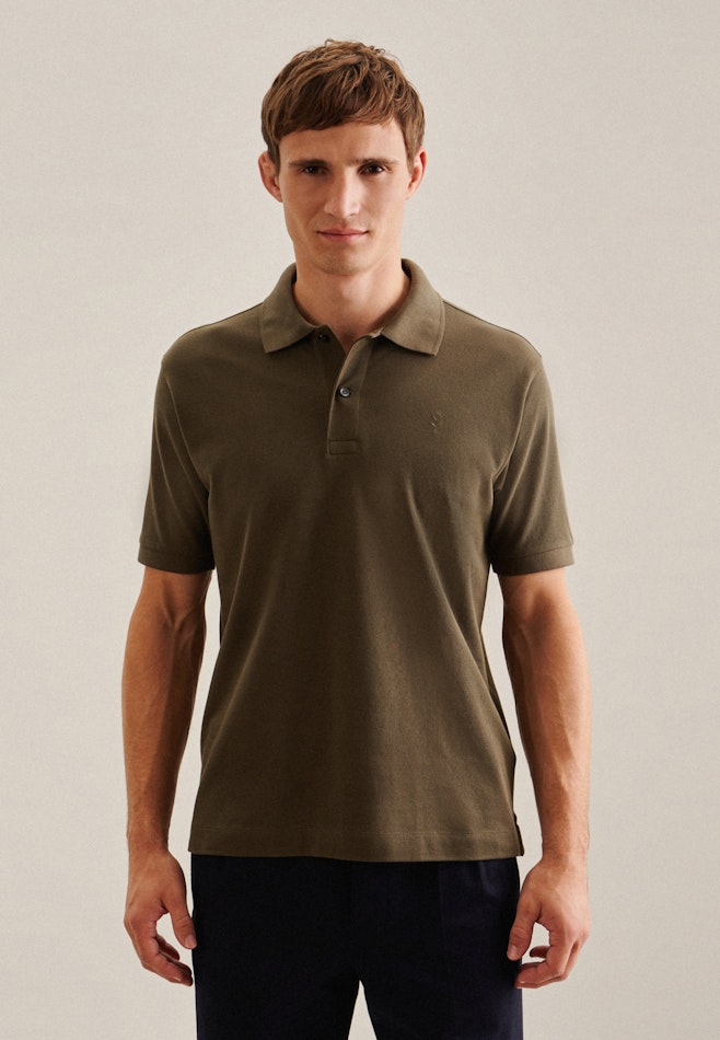 Regular Polo Uni in Grün | Seidensticker Onlineshop