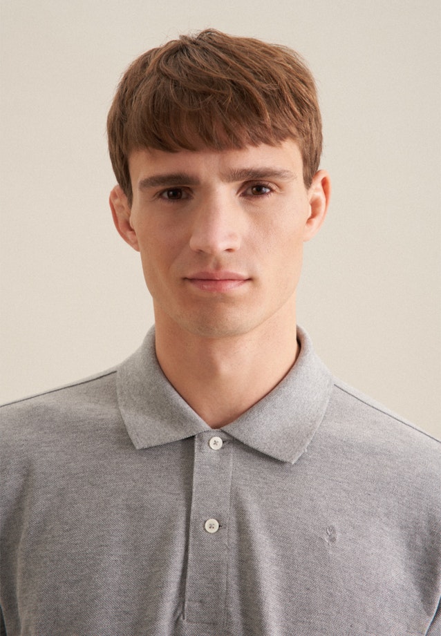 Regular Polo Uni in Gris |  Seidensticker Onlineshop