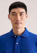 Regular Polo Uni in Bleu Moyen |  Seidensticker Onlineshop