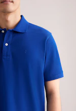 Regular Polo Uni in Bleu Moyen |  Seidensticker Onlineshop
