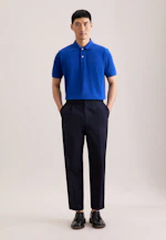 Regular Polo Uni in Bleu Moyen |  Seidensticker Onlineshop