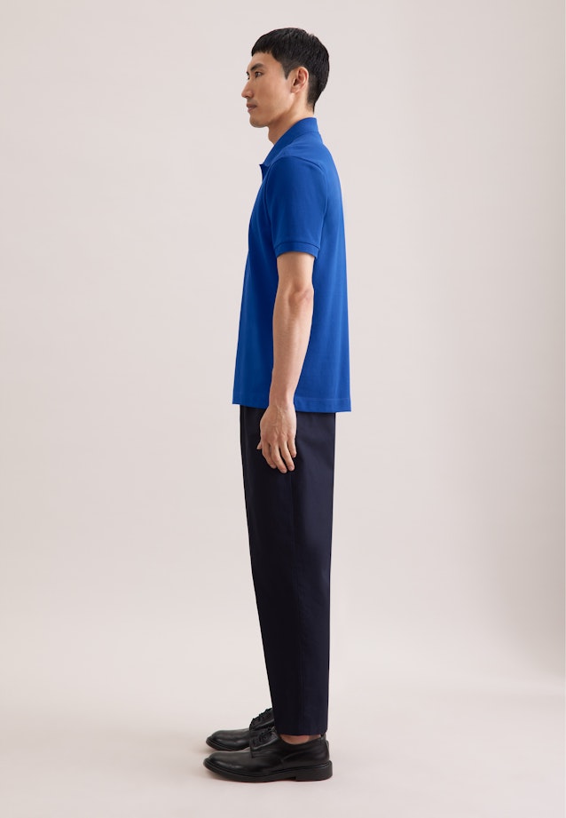 Regular Polo Uni in Bleu Foncé |  Seidensticker Onlineshop