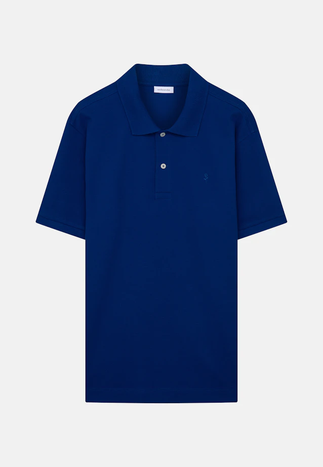 Regular Polo Uni in Bleu Moyen |  Seidensticker Onlineshop