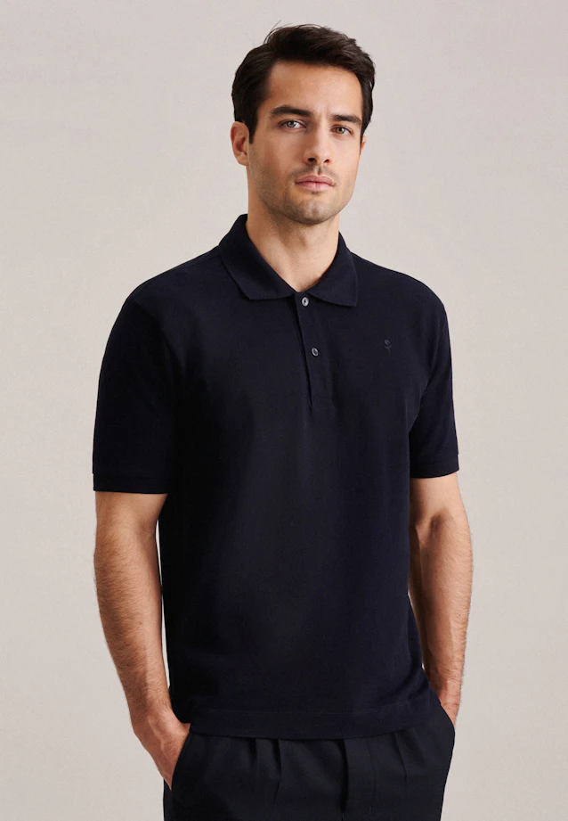 Regular Polo Uni in Dunkelblau |  Seidensticker Onlineshop