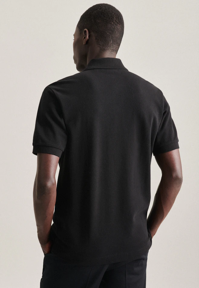 Regular Polo Uni in Schwarz | Seidensticker Onlineshop