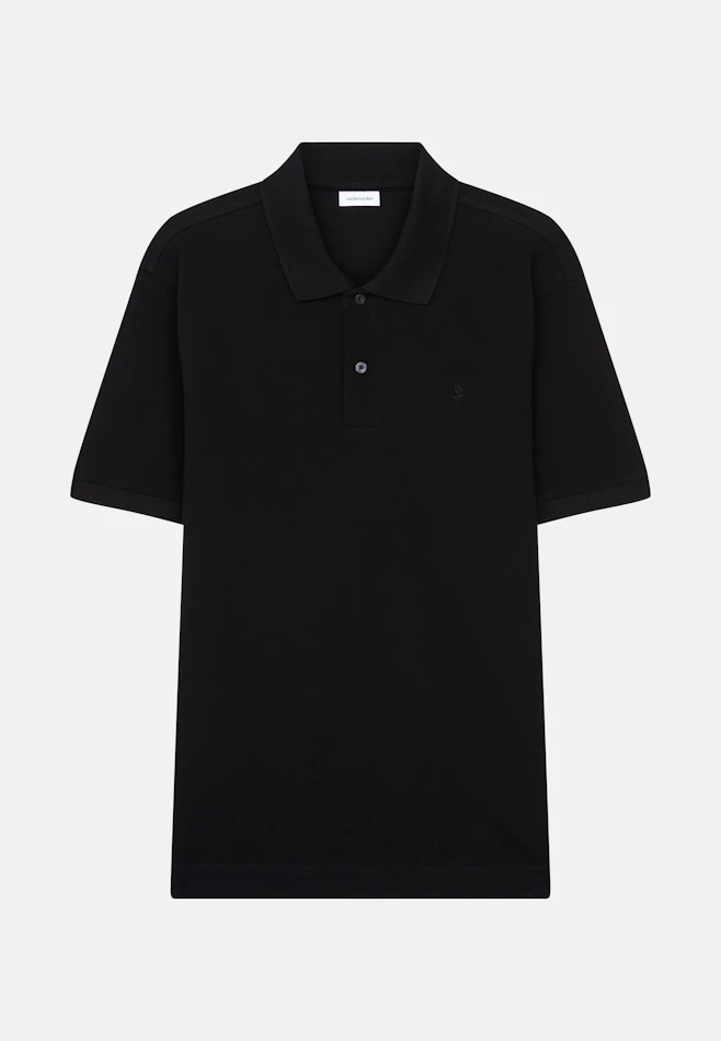 Regular Polo Uni in Schwarz | Seidensticker Onlineshop