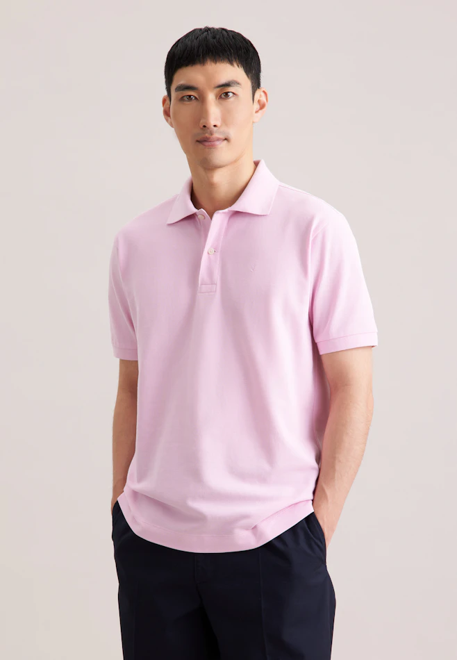 Regular Polo Uni dans Rose Fuchsia | Boutique en ligne Seidensticker
