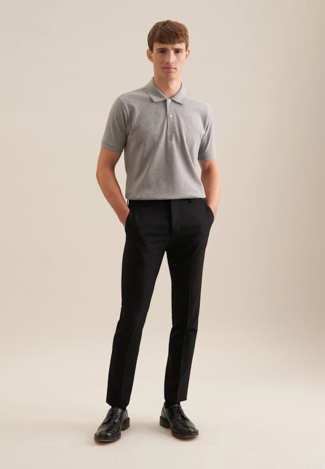 Regular Polo Uni in Grau |  Seidensticker Onlineshop