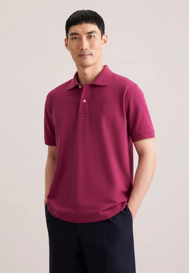 Regular Polo Uni dans Rose Fuchsia | Boutique en ligne Seidensticker