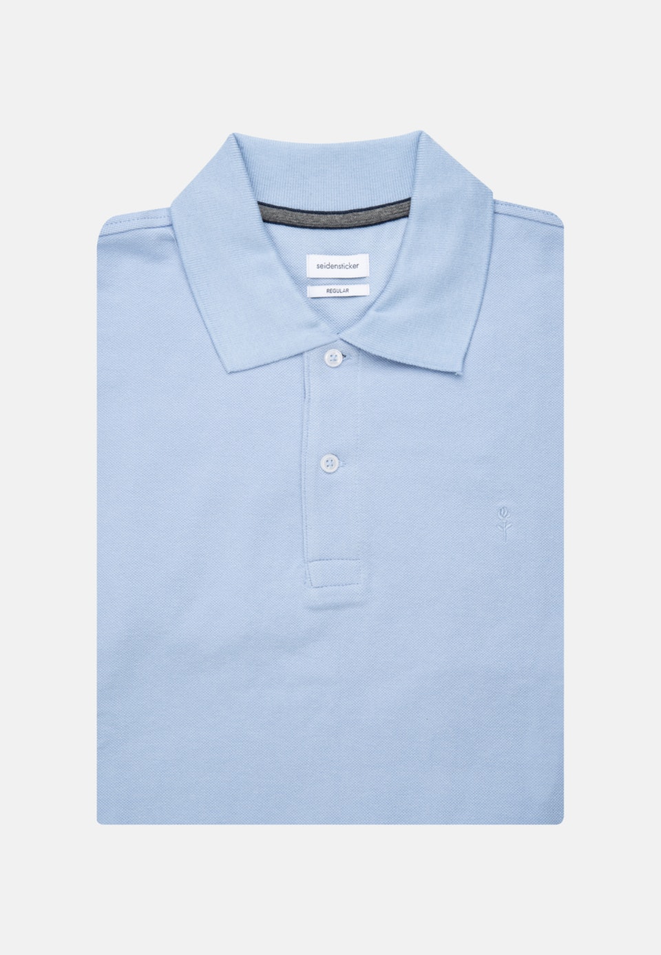 Kragen Polo-Shirt Regular in Hellblau |  Seidensticker Onlineshop