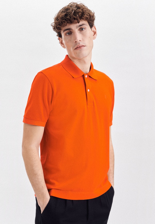 Regular Polo Uni in Orange |  Seidensticker Onlineshop