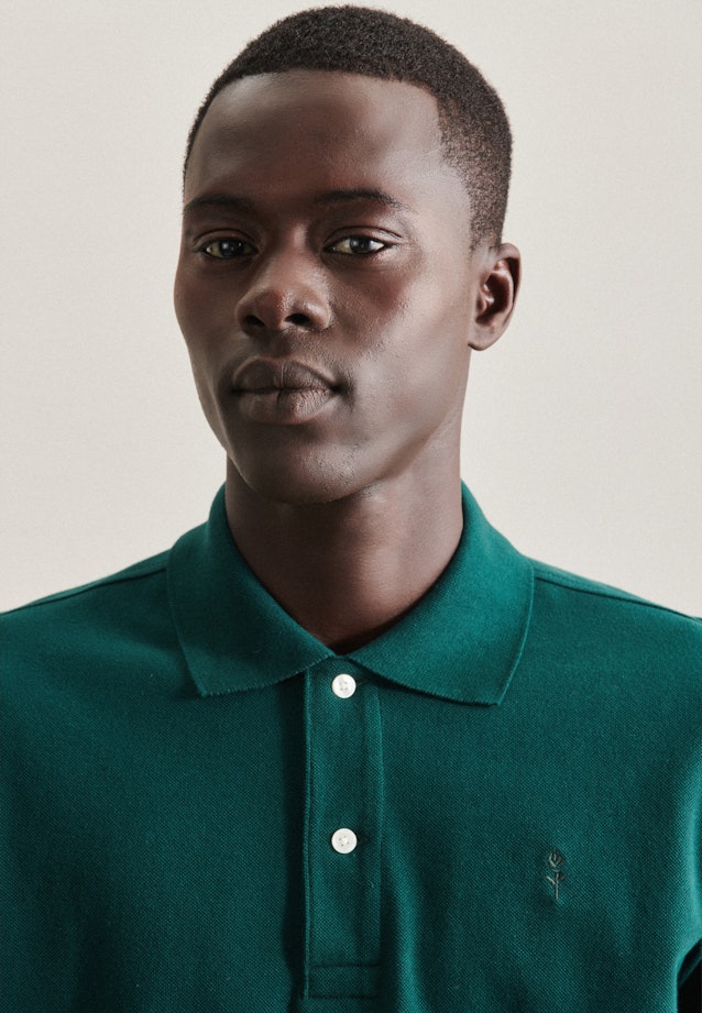 Regular Polo Uni in Green |  Seidensticker Onlineshop
