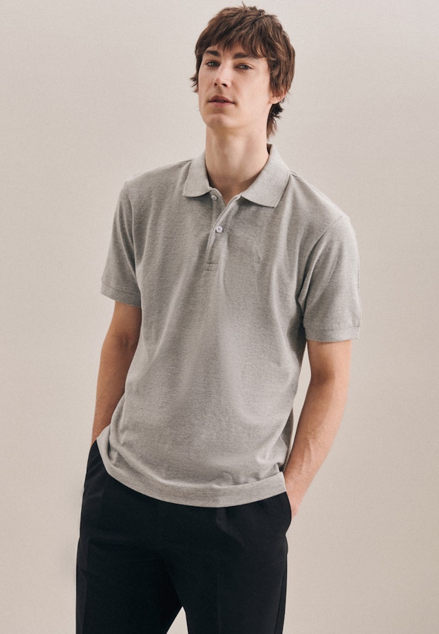 Regular Polo Uni in Grau |  Seidensticker Onlineshop