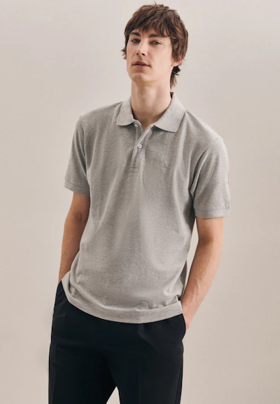 Regular Polo Uni in Grey |  Seidensticker Onlineshop