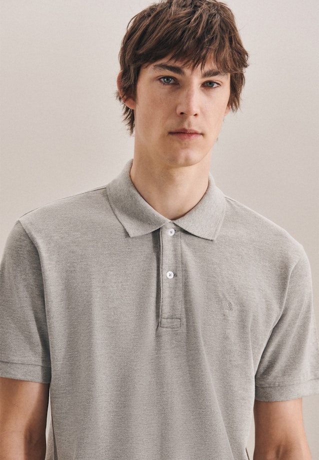 Regular Polo Uni in Grau |  Seidensticker Onlineshop