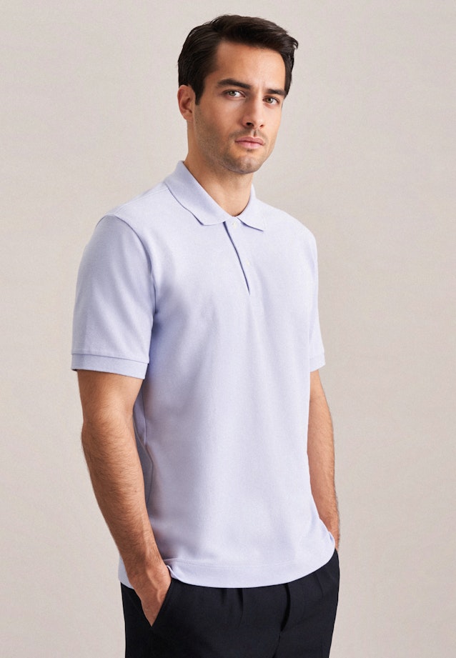 Kragen Polo-Shirt Regular in Hellblau |  Seidensticker Onlineshop