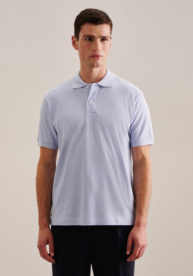 Collar Polo-Shirt in Light Blue |  Seidensticker Onlineshop