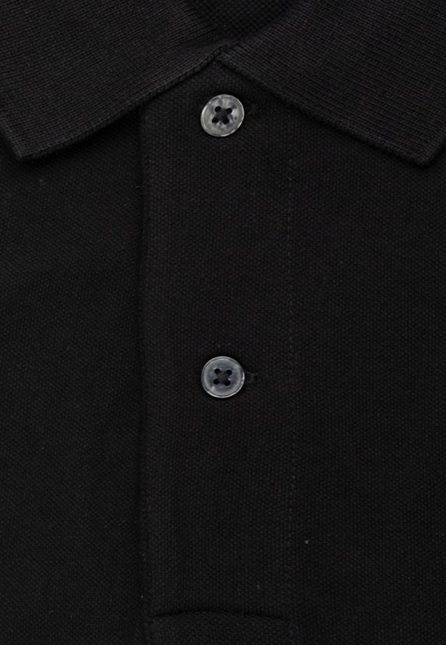 Polo Slim Manche Courte Polo Kragen in Noir |  Seidensticker Onlineshop