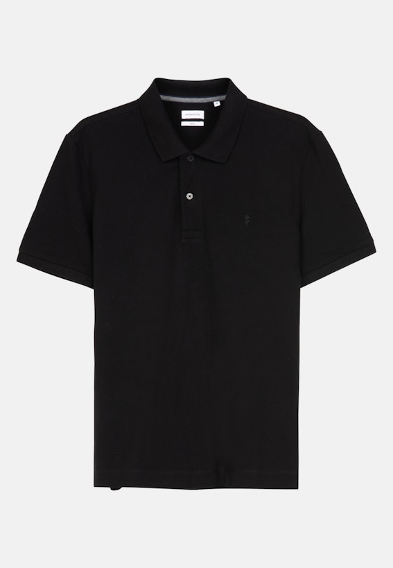 black polo collar shirt