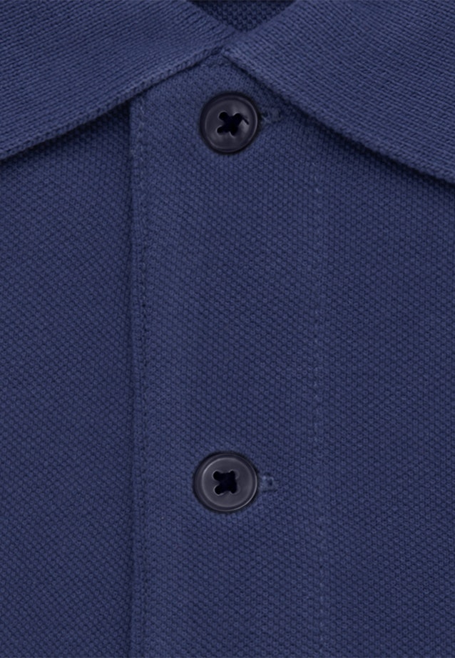 Slim Polo Uni in Bleu Moyen |  Seidensticker Onlineshop