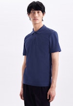 Slim Polo Uni in Bleu Moyen |  Seidensticker Onlineshop