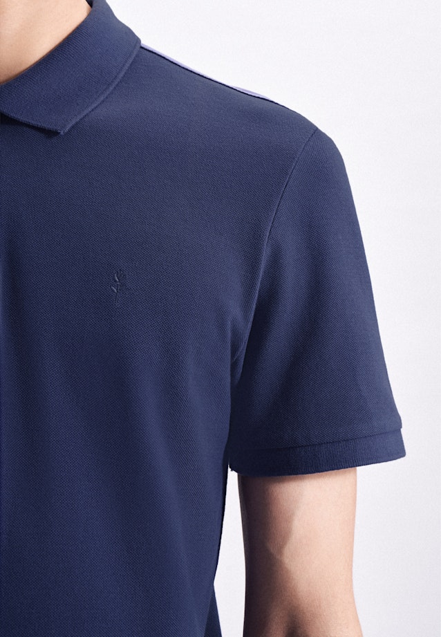 Slim Polo Uni in Bleu Moyen |  Seidensticker Onlineshop