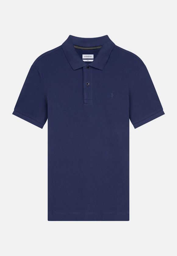 Slim Polo Uni in Bleu Moyen |  Seidensticker Onlineshop