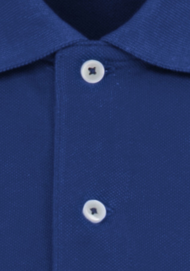 Polo Slim Manche Courte Polo Kragen in Bleu Moyen |  Seidensticker Onlineshop