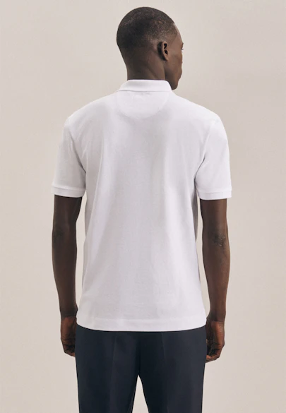 Slim Polo Uni in Weiß |  Seidensticker Onlineshop