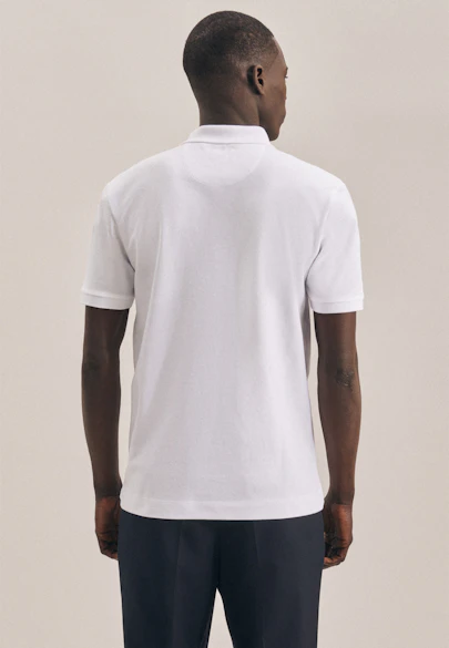 Slim Polo Uni in Weiß |  Seidensticker Onlineshop