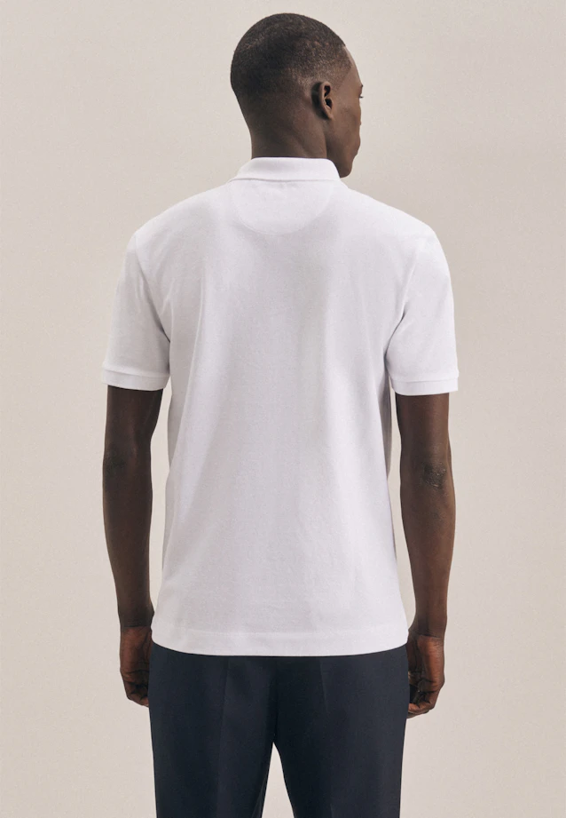 Slim Polo Uni in Weiß |  Seidensticker Onlineshop