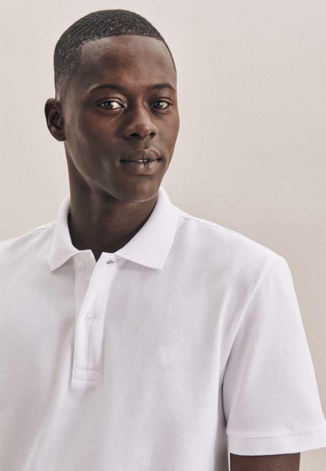 Slim Polo Uni in White |  Seidensticker Onlineshop