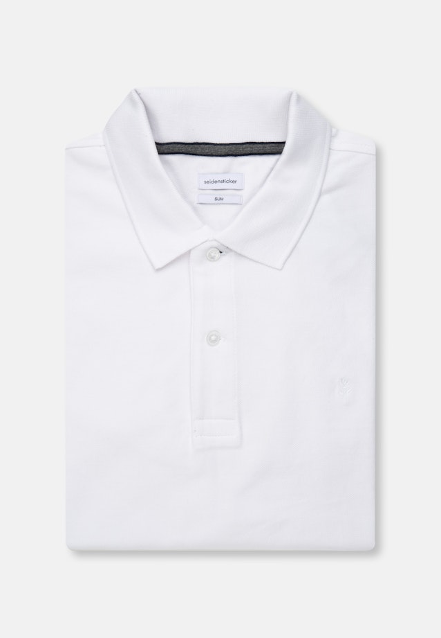 Slim Polo Uni in White |  Seidensticker Onlineshop