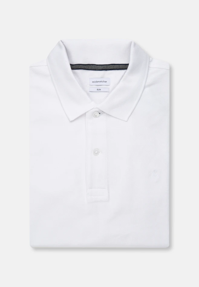 Slim Polo Uni in Weiß | Seidensticker Onlineshop
