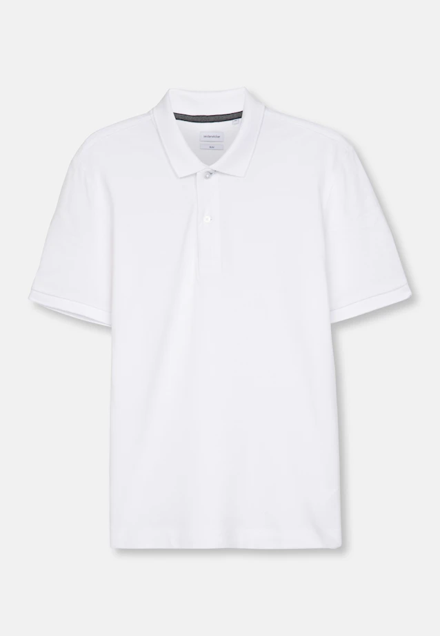 Slim Polo Uni in Weiß |  Seidensticker Onlineshop