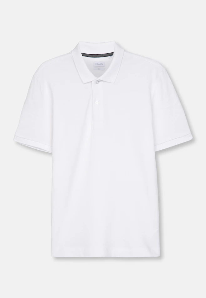 Slim Polo Uni in Weiß | Seidensticker Onlineshop