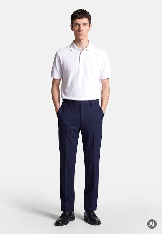 Slim Polo Uni in Weiß |  Seidensticker Onlineshop