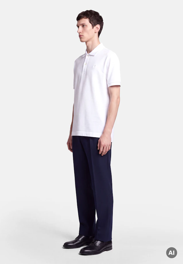 Slim Polo Uni in Weiß |  Seidensticker Onlineshop