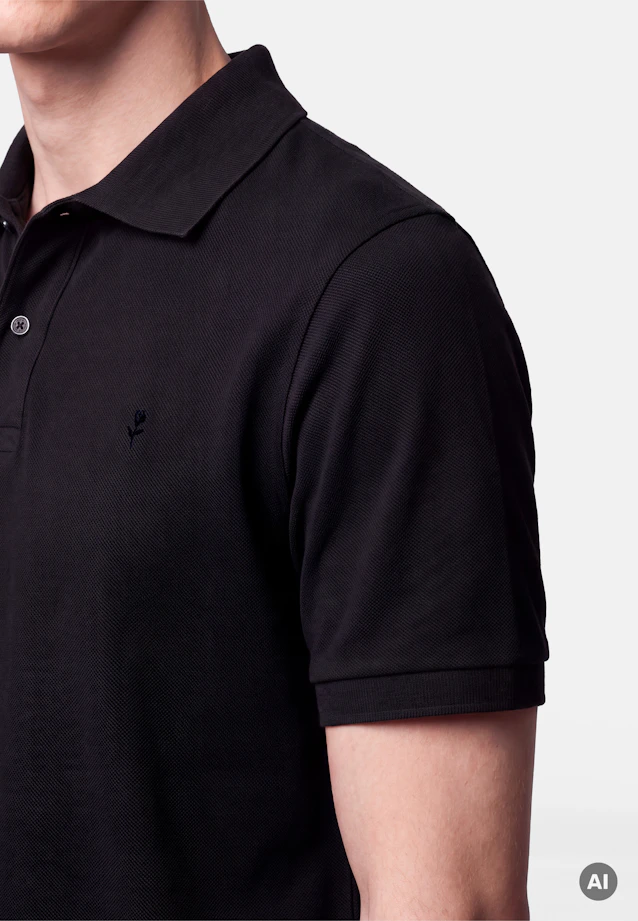 Slim Polo Uni in Schwarz |  Seidensticker Onlineshop