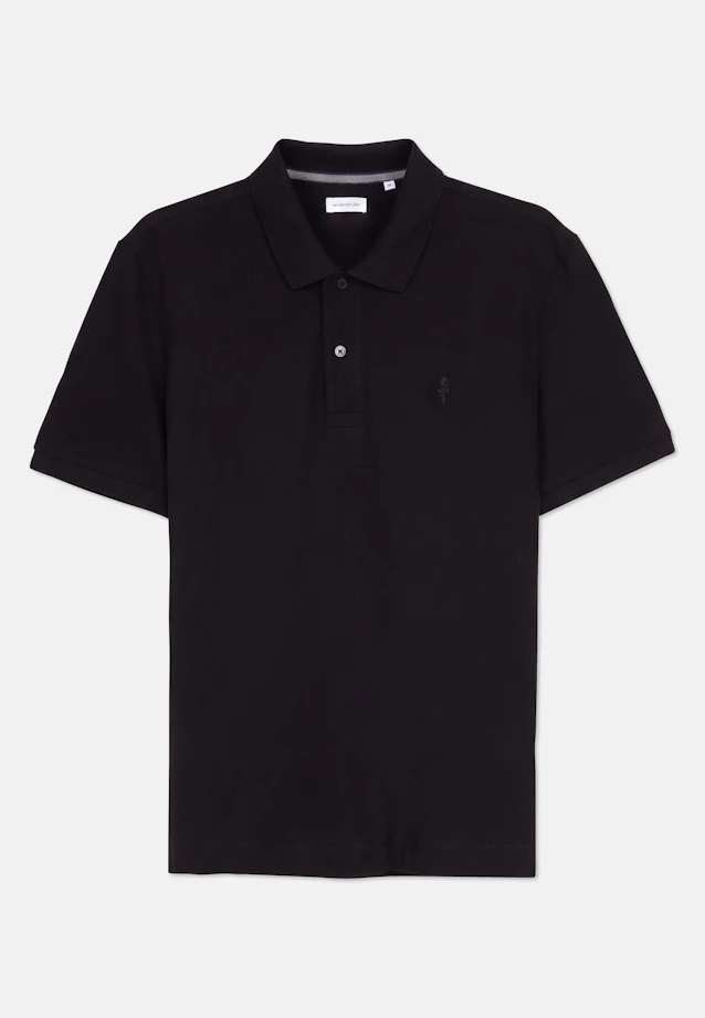 Slim Polo Uni in Schwarz |  Seidensticker Onlineshop