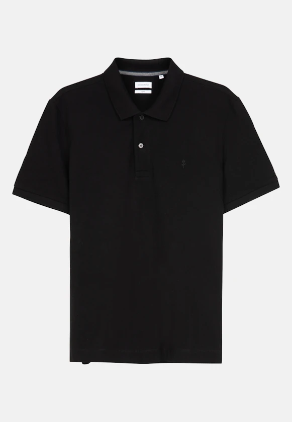 Slim Polo Uni in Schwarz |  Seidensticker Onlineshop
